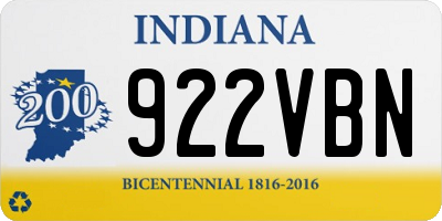 IN license plate 922VBN