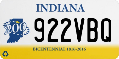IN license plate 922VBQ