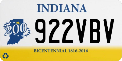 IN license plate 922VBV