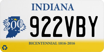 IN license plate 922VBY
