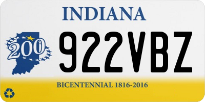 IN license plate 922VBZ