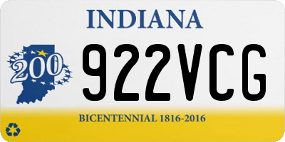 IN license plate 922VCG