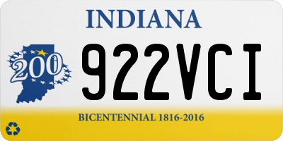 IN license plate 922VCI