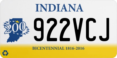 IN license plate 922VCJ