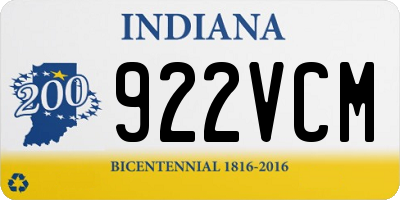 IN license plate 922VCM