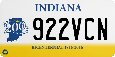 IN license plate 922VCN