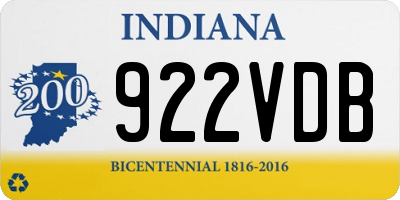 IN license plate 922VDB