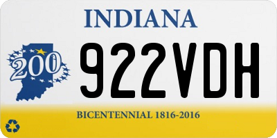 IN license plate 922VDH