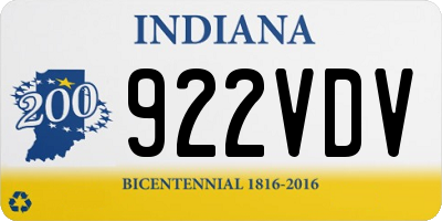 IN license plate 922VDV