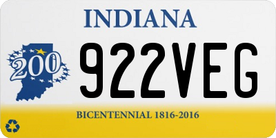 IN license plate 922VEG