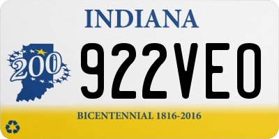 IN license plate 922VEO