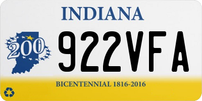 IN license plate 922VFA