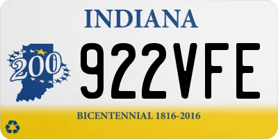 IN license plate 922VFE