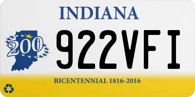 IN license plate 922VFI