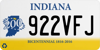 IN license plate 922VFJ