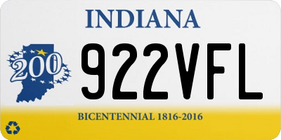 IN license plate 922VFL