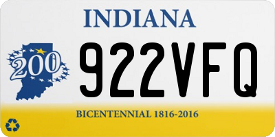 IN license plate 922VFQ