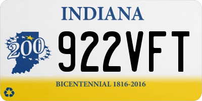 IN license plate 922VFT