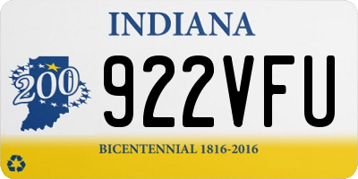 IN license plate 922VFU