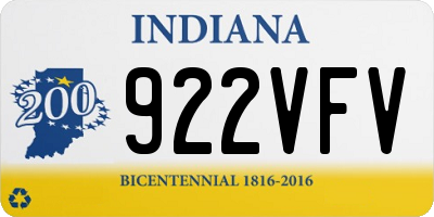 IN license plate 922VFV