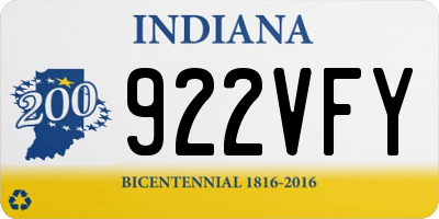 IN license plate 922VFY