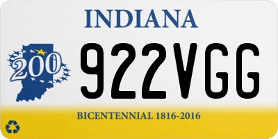 IN license plate 922VGG