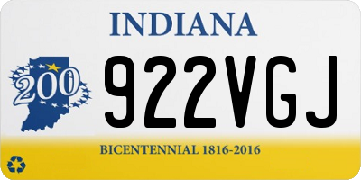 IN license plate 922VGJ