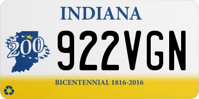 IN license plate 922VGN