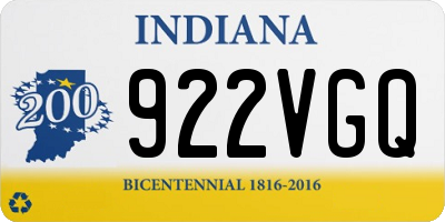 IN license plate 922VGQ