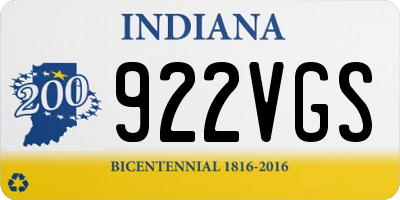 IN license plate 922VGS