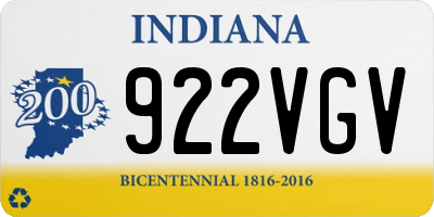 IN license plate 922VGV