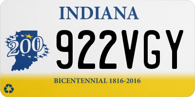 IN license plate 922VGY