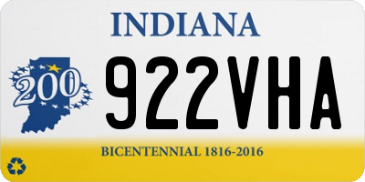 IN license plate 922VHA