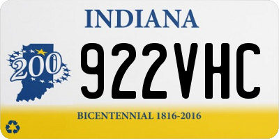 IN license plate 922VHC