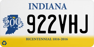 IN license plate 922VHJ