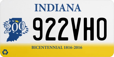 IN license plate 922VHO