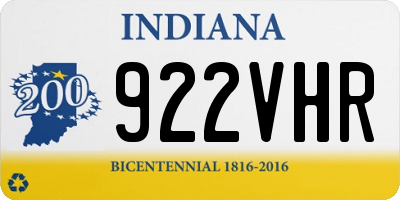 IN license plate 922VHR