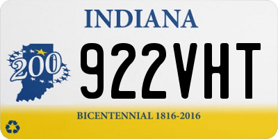 IN license plate 922VHT