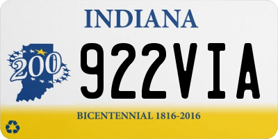 IN license plate 922VIA