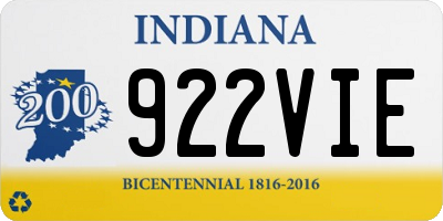 IN license plate 922VIE