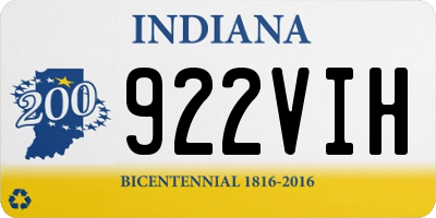 IN license plate 922VIH