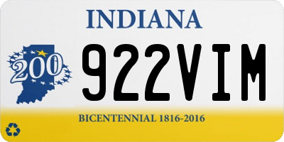 IN license plate 922VIM