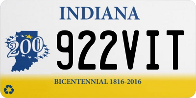 IN license plate 922VIT