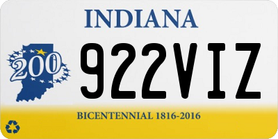 IN license plate 922VIZ