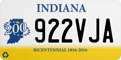 IN license plate 922VJA