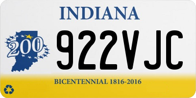 IN license plate 922VJC