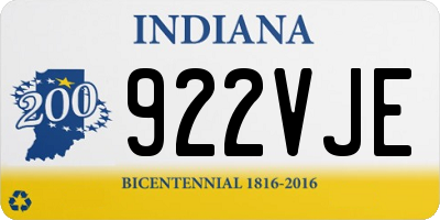 IN license plate 922VJE