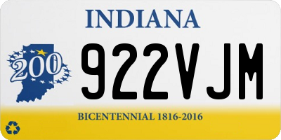IN license plate 922VJM