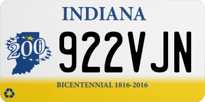 IN license plate 922VJN