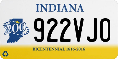 IN license plate 922VJO